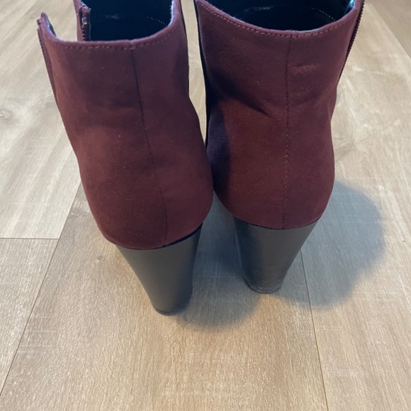 Burgundy Ankle Boots - Picture 3 of 4